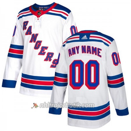 Dame Ishockey New York Rangers Tröja med eget tryck Adidas 2017-2018 Vit Authentic